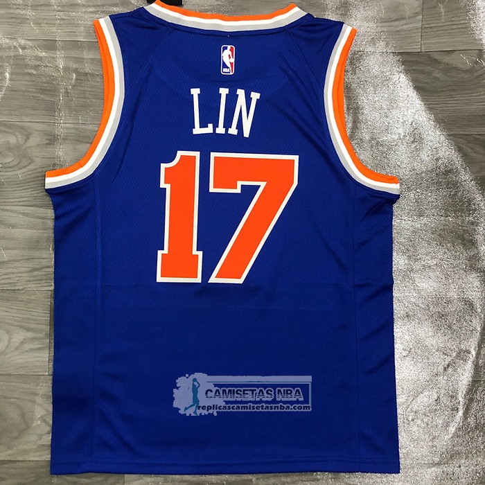 Camiseta New York Knicks Jeremy Lin NO 17 Icon Azul